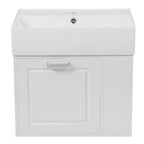 Mobiletto da bagno da parete 21.8 con lavabo, Mobiletto contenitore da bagno con cassetti, Mobile lavabo singolo con ripiano regolabile