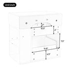 Mobiletto da bagno da parete 21.8 con lavabo, Mobiletto contenitore da bagno con cassetti, Mobile lavabo singolo con ripiano regolabile