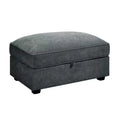 Pouf modulare rettangolare da 33,8W con contenitore, poggiapiedi pouf contenitore con coperchio apribile, imbottitura in schiuma ad alta densità, decorazioni per la casa