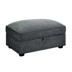 Pouf modulare rettangolare da 33,8W con contenitore, poggiapiedi pouf contenitore con coperchio apribile, imbottitura in schiuma ad alta densità, decorazioni per la casa