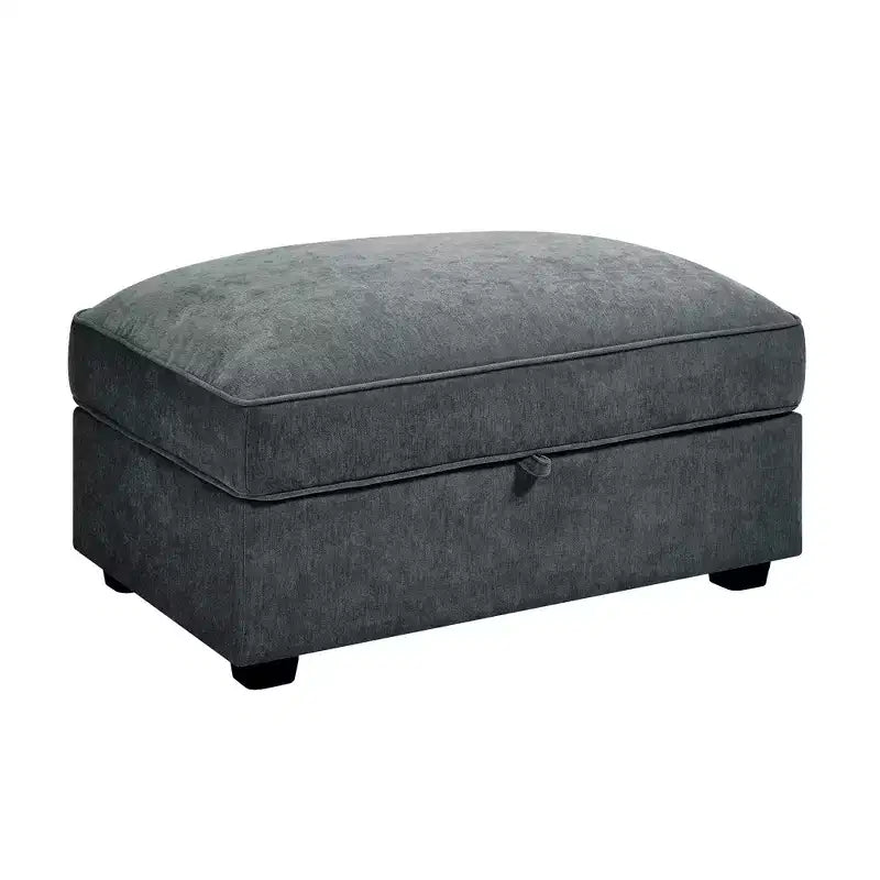 Pouf modulare rettangolare da 33,8W con contenitore, poggiapiedi pouf contenitore con coperchio apribile, imbottitura in schiuma ad alta densità, decorazioni per la casa