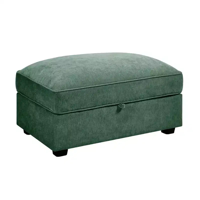 Pouf modulare rettangolare da 33,8W con contenitore, poggiapiedi pouf contenitore con coperchio apribile, imbottitura in schiuma ad alta densità, decorazioni per la casa