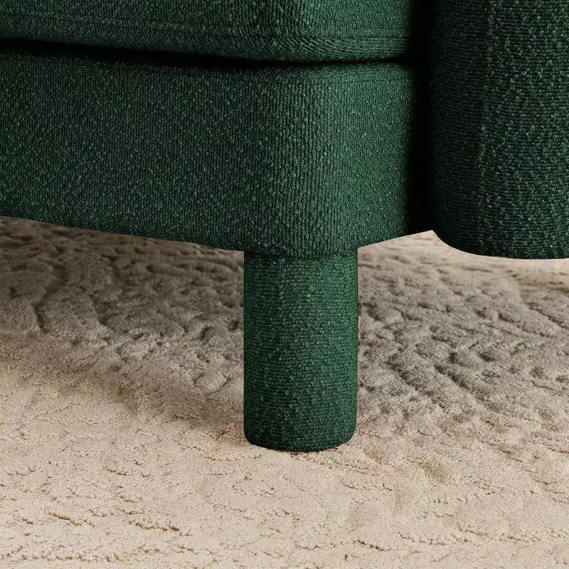 19.7 Poggiapiedi Pouf in Peluche, Modulo Pouf in Tessuto Morbido per Divano Sezionale, Poggiapiedi Quadrato con Struttura in Legno per Soggiorno