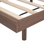 Letto a Piattaforma con Doghe Spesse Collegate, Telaio Letto Flottante in Legno Massiccio Senza Testiera per Camera da Letto