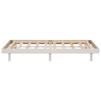 Letto a Piattaforma con Doghe Spesse Collegate, Telaio Letto Flottante in Legno Massiccio Senza Testiera per Camera da Letto