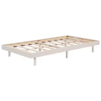 Letto a Piattaforma con Doghe Spesse Collegate, Telaio Letto Flottante in Legno Massiccio Senza Testiera per Camera da Letto
