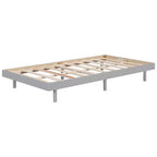 Letto a Piattaforma con Doghe Spesse Collegate, Telaio Letto Flottante in Legno Massiccio Senza Testiera per Camera da Letto