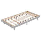 Letto a Piattaforma con Doghe Spesse Collegate, Telaio Letto Flottante in Legno Massiccio Senza Testiera per Camera da Letto