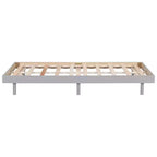 Letto a Piattaforma con Doghe Spesse Collegate, Telaio Letto Flottante in Legno Massiccio Senza Testiera per Camera da Letto