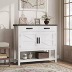 Consolle in legno minimalista con armadietto a due ante e due cassetti, mobile bar, tavolino da divano, adatto per soggiorni e corridoi