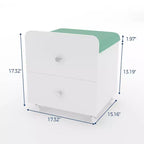Sgabello da Toilette con Cassetto Contenitore, Pouf in PU 44x38.5x44 cm con Ruote Bloccabili, Sedile Trucco Moderno per Camera da Letto