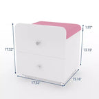 Sgabello da Toilette con Cassetto Contenitore, Pouf in PU 44x38.5x44 cm con Ruote Bloccabili, Sedile Trucco Moderno per Camera da Letto