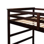 Letto a castello in legno Twin Over Twin con 4 cassetti, letto estraibile e scaletta