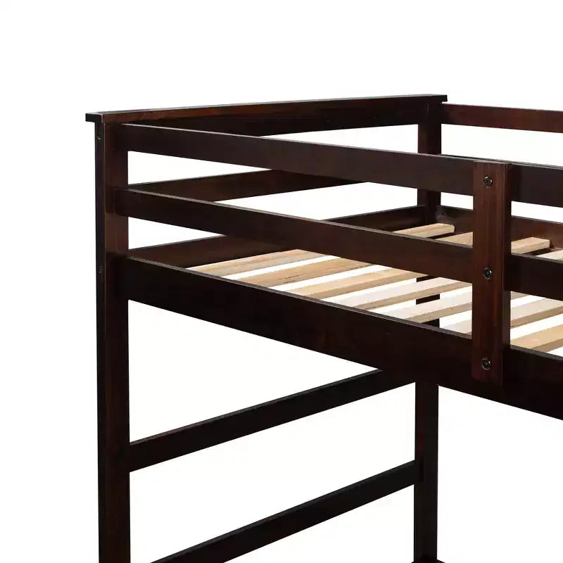 Letto a castello in legno Twin Over Twin con 4 cassetti, letto estraibile e scaletta
