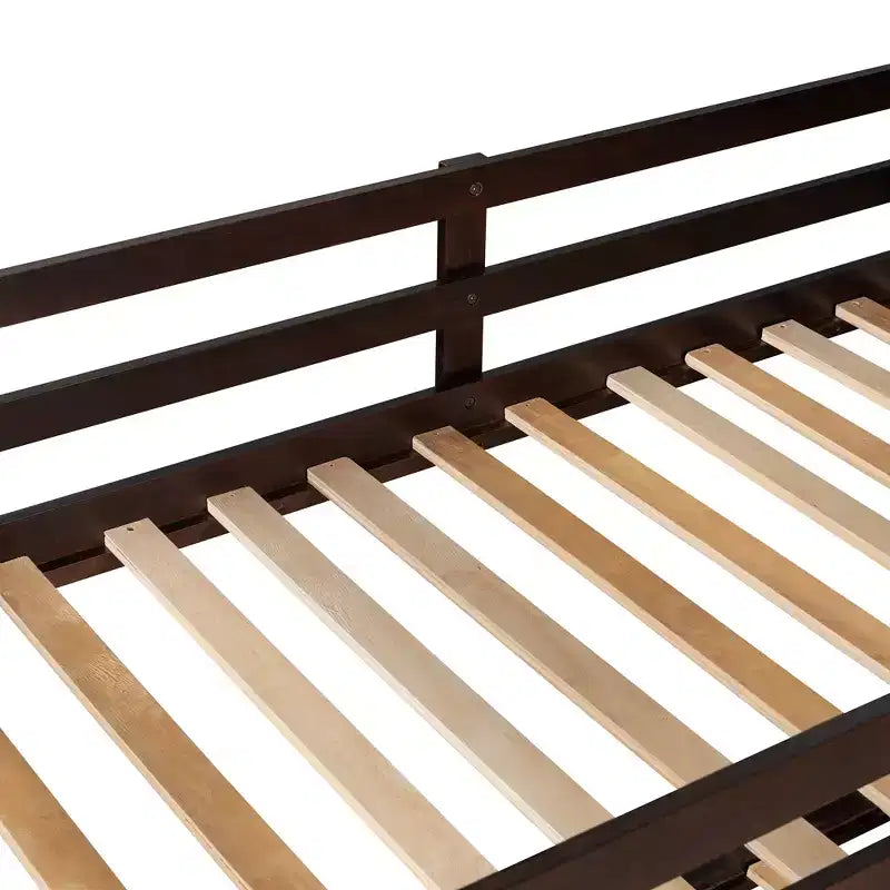 Letto a castello in legno Twin Over Twin con 4 cassetti, letto estraibile e scaletta