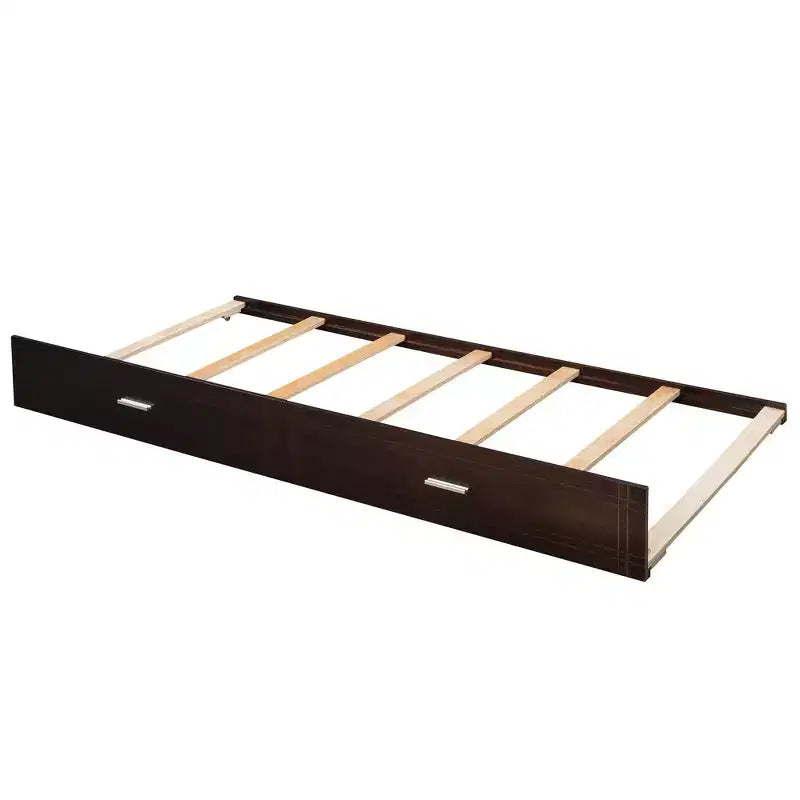 Letto a castello in legno Twin Over Twin con 4 cassetti, letto estraibile e scaletta