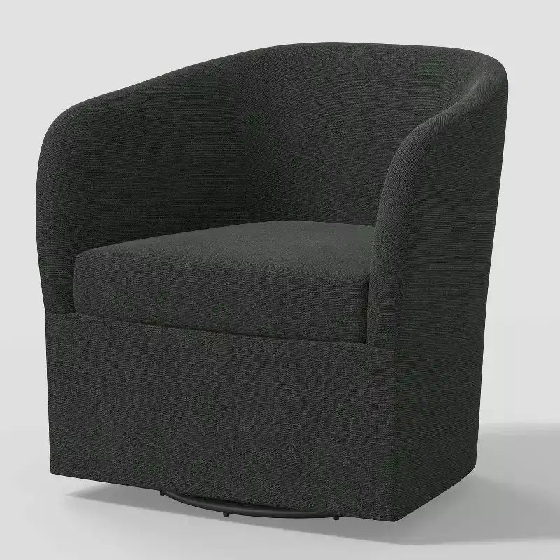 Rhea Swivel Chair in Linen - Threshold