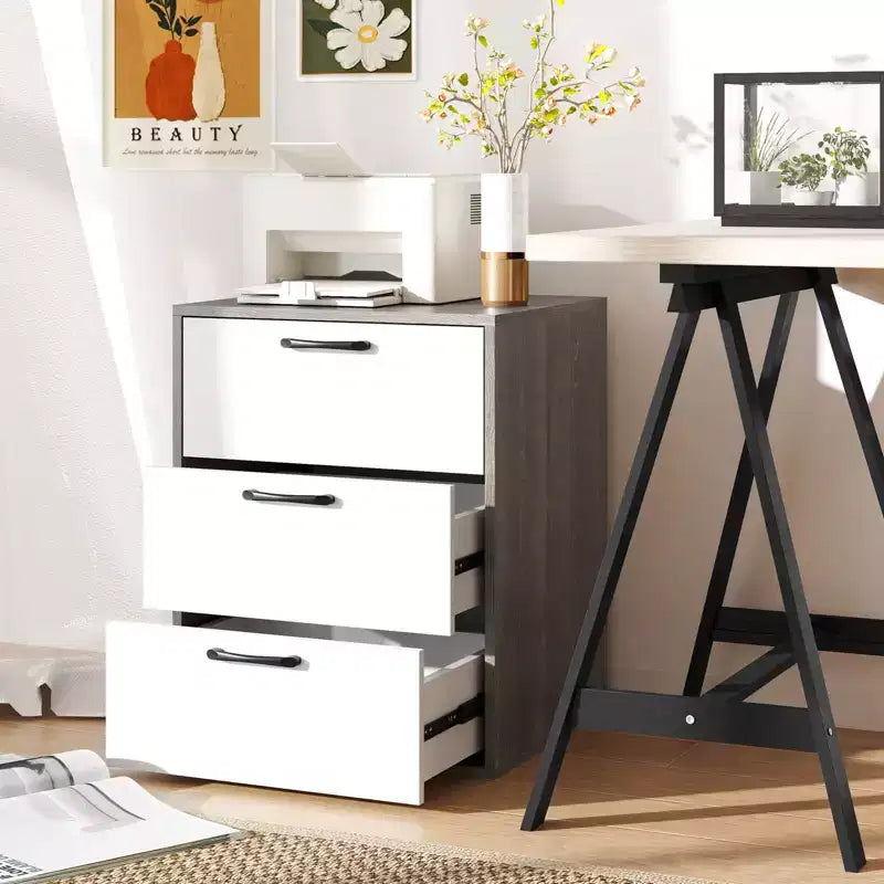 Cassettiera a 3 cassetti Mobiletto organizer con ampio spazio di archiviazione