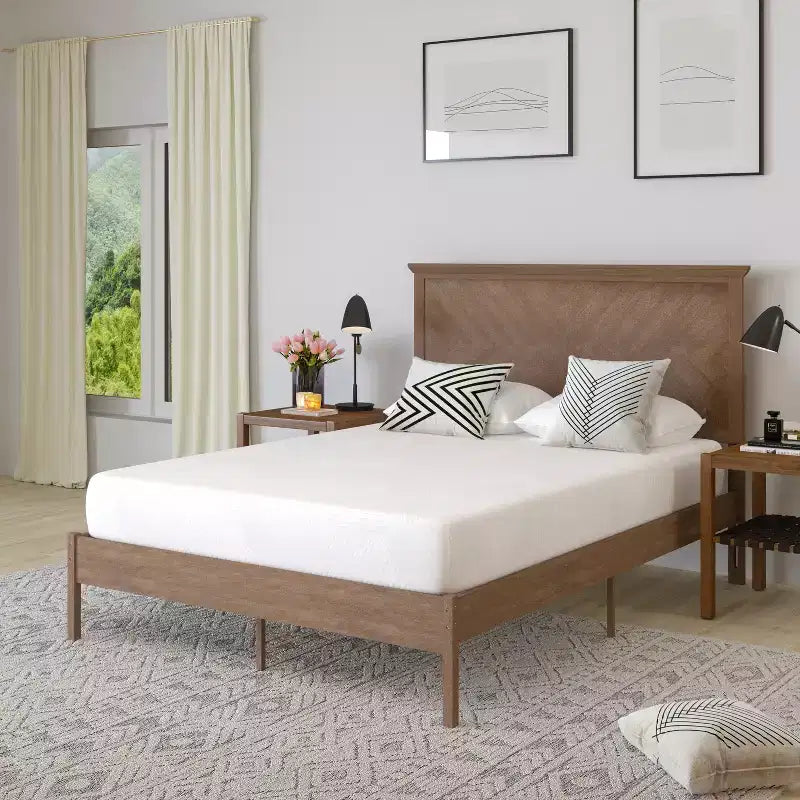 Merrick Lane CertiPUR-US Certified Memory Foam Mattress Infused with Charcoal & Green Tea Cooling Gel